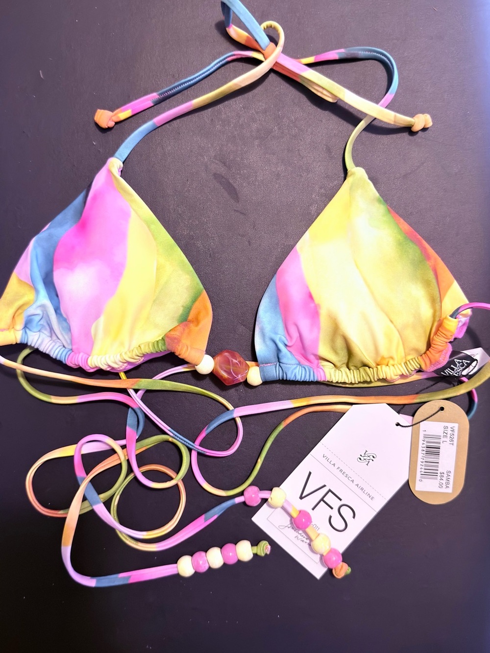 🌴 Villa Fresca Samba Norah Bikini Top – Size Large – NWT 🌴